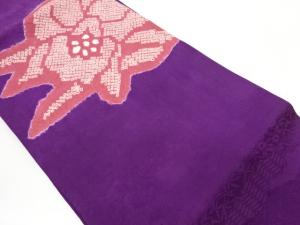 鹿の子に抽象花模様名古屋帯